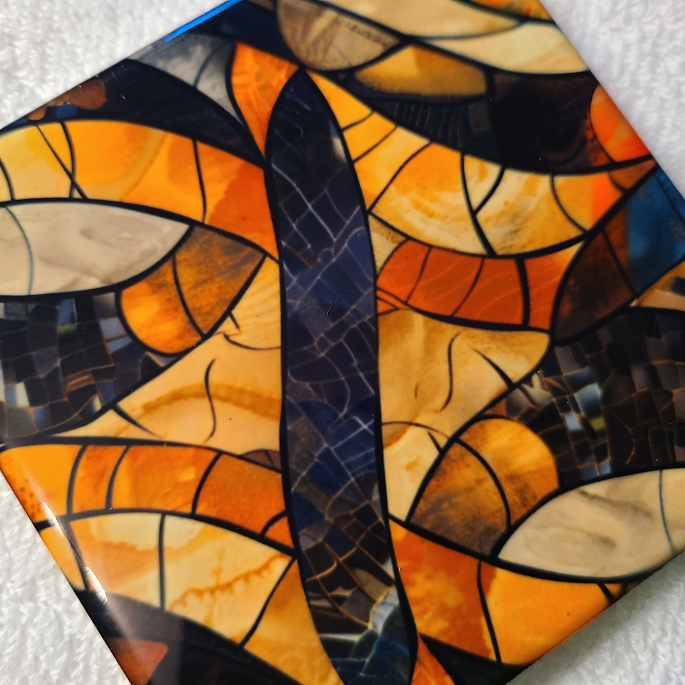 Abstract Mosaic Coasters Set - Picture 7 of 16
